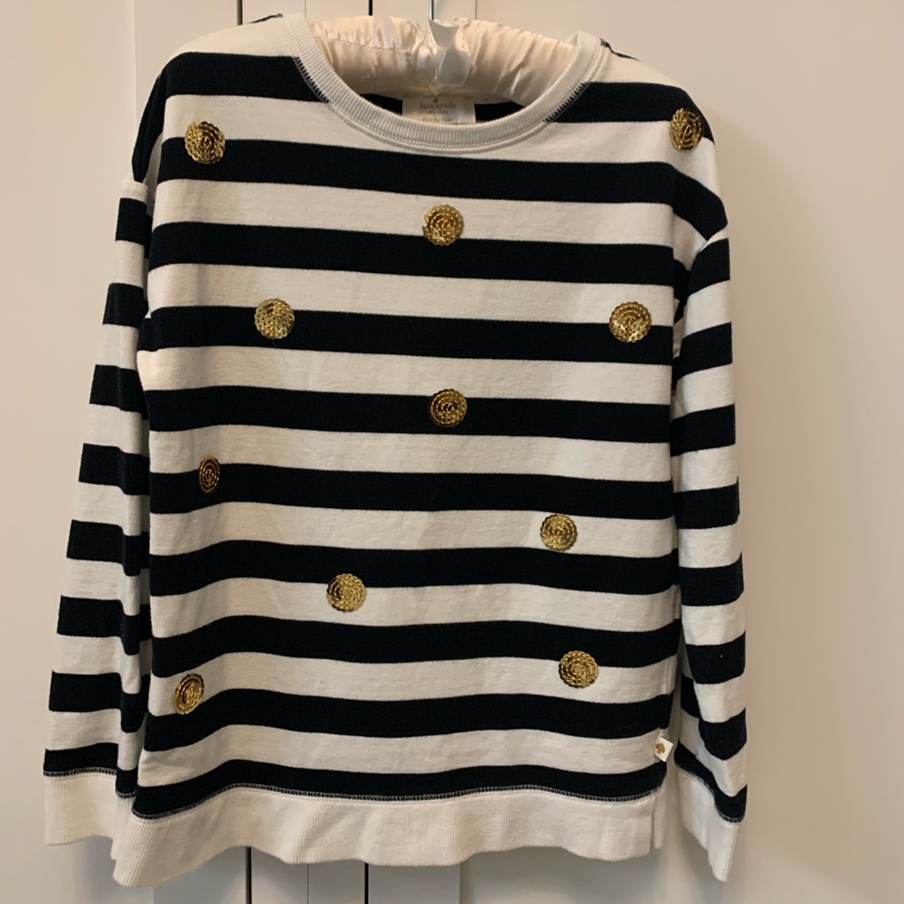 Kate Spade Girls Sequin and Striped Sweatshirt